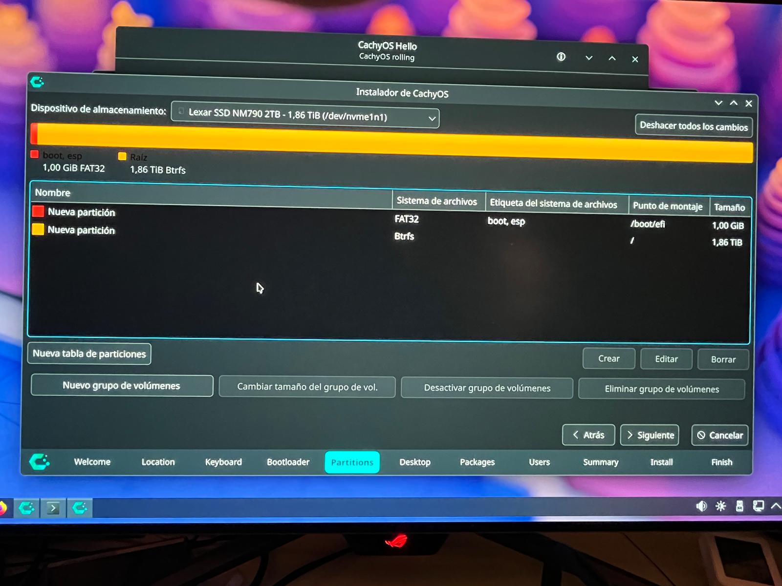 Dual boot Windows 11 + CachyOS con Omarchy en dos NVMe sin perder nada